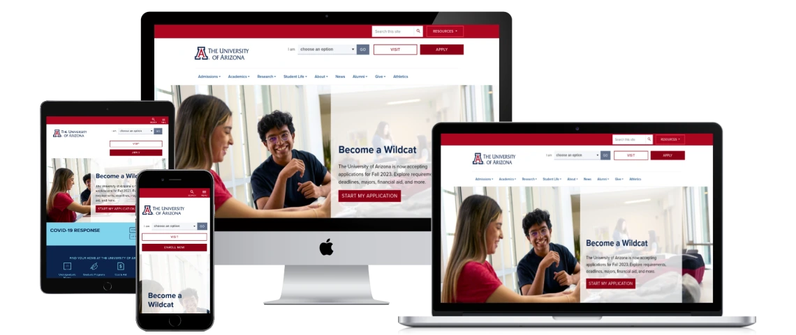 Responsive web design for UArizona websites