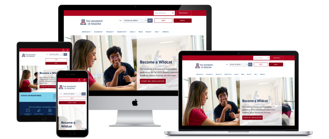 Responsive web design for UArizona websites