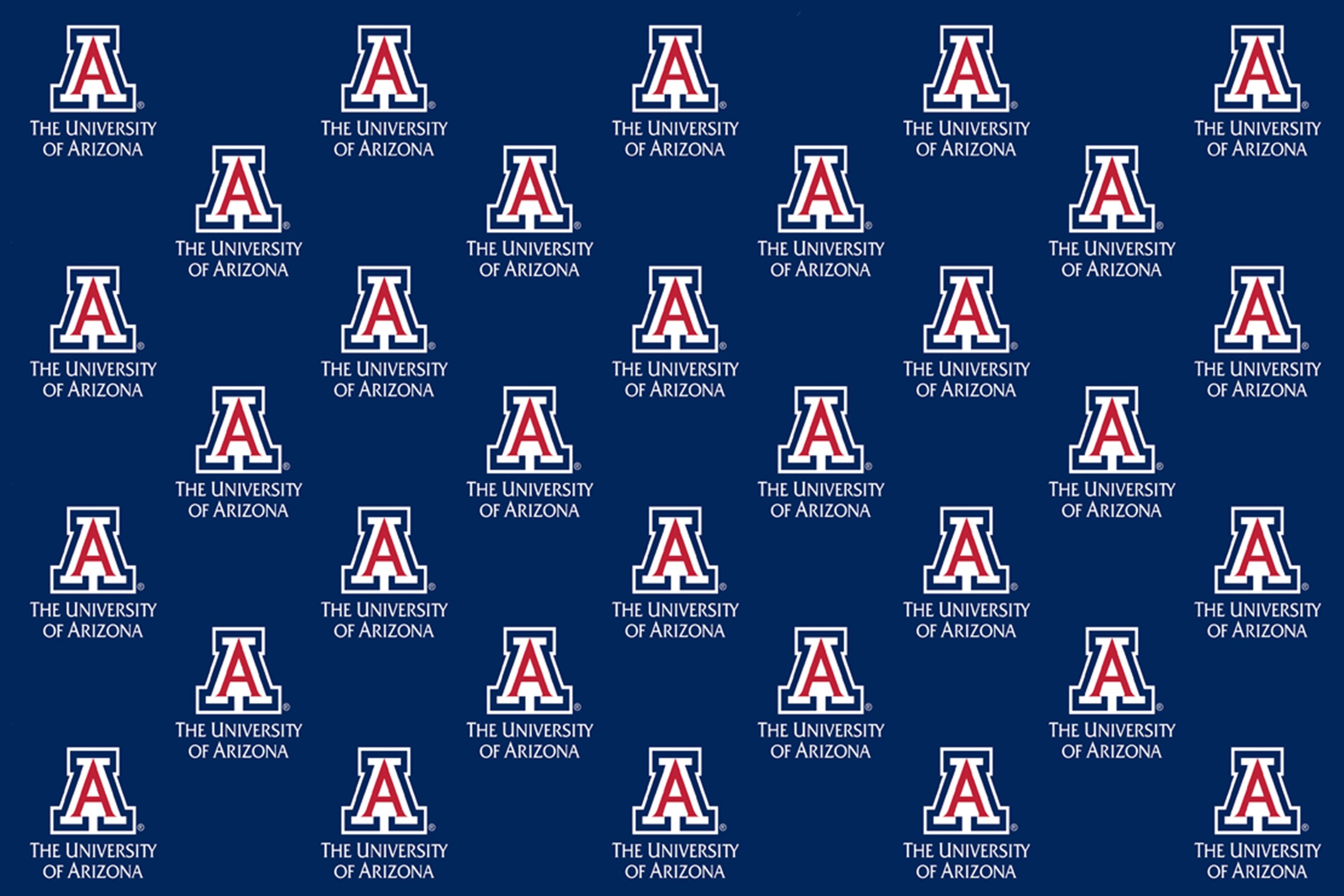 Blue press background with UArizona logo