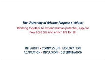 UArizona business card