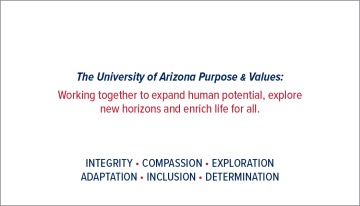 UArizona business card